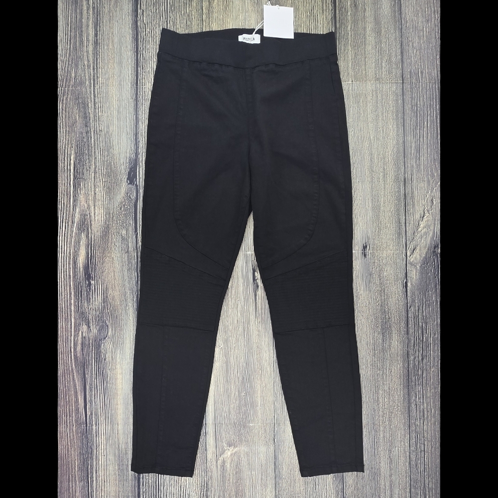 Pistola NWT Rhia High Rise Pull On Black Moto Leggings